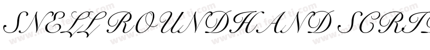 SNELL ROUNDHAND SCRIPT BOLD字体转换